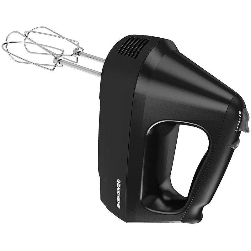 Black+decker 6-speed Hand Mixer With Turbo Boost, 250 Watts, Black