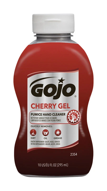 10 Oz. Cherry Gel Pumice Hand Cleaner - Heavy Duty Squeeze Bottle