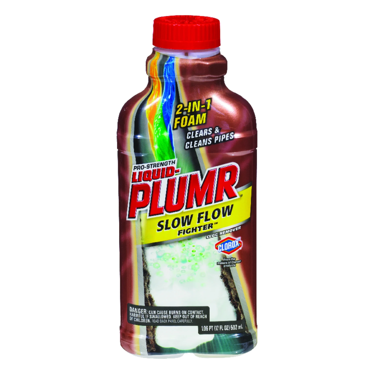 Foaming Pipe Snake Drain Opener, 17 Ounce Bottle for Clog Removal