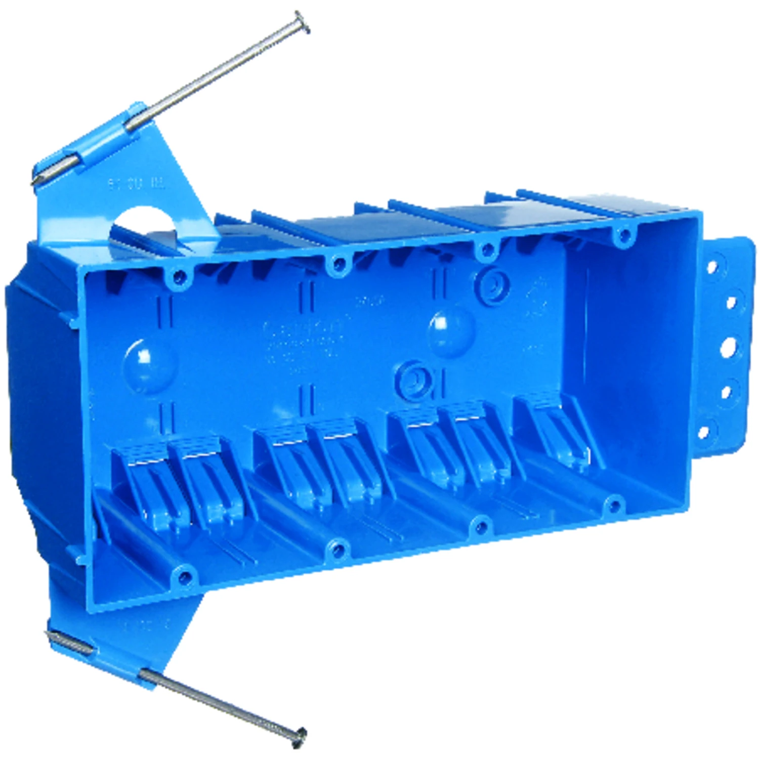 4-gang Pvc Molded Wall Switch Box, Model B455aupc, Blue