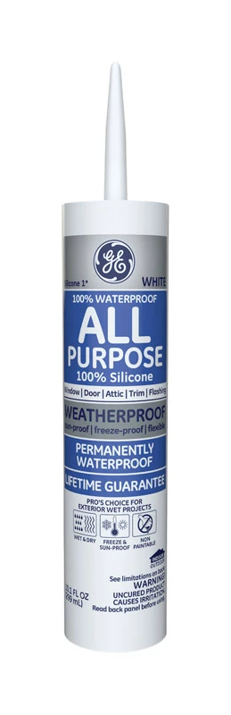 All-purpose Silicone Sealant, White, 10.1 Oz. Cartridge For Windows & Doors
