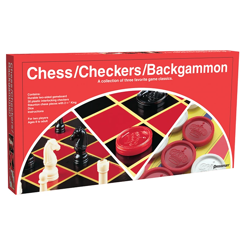 Multicolored Chess, Checkers, And Backgammon Set - Model Jax111312