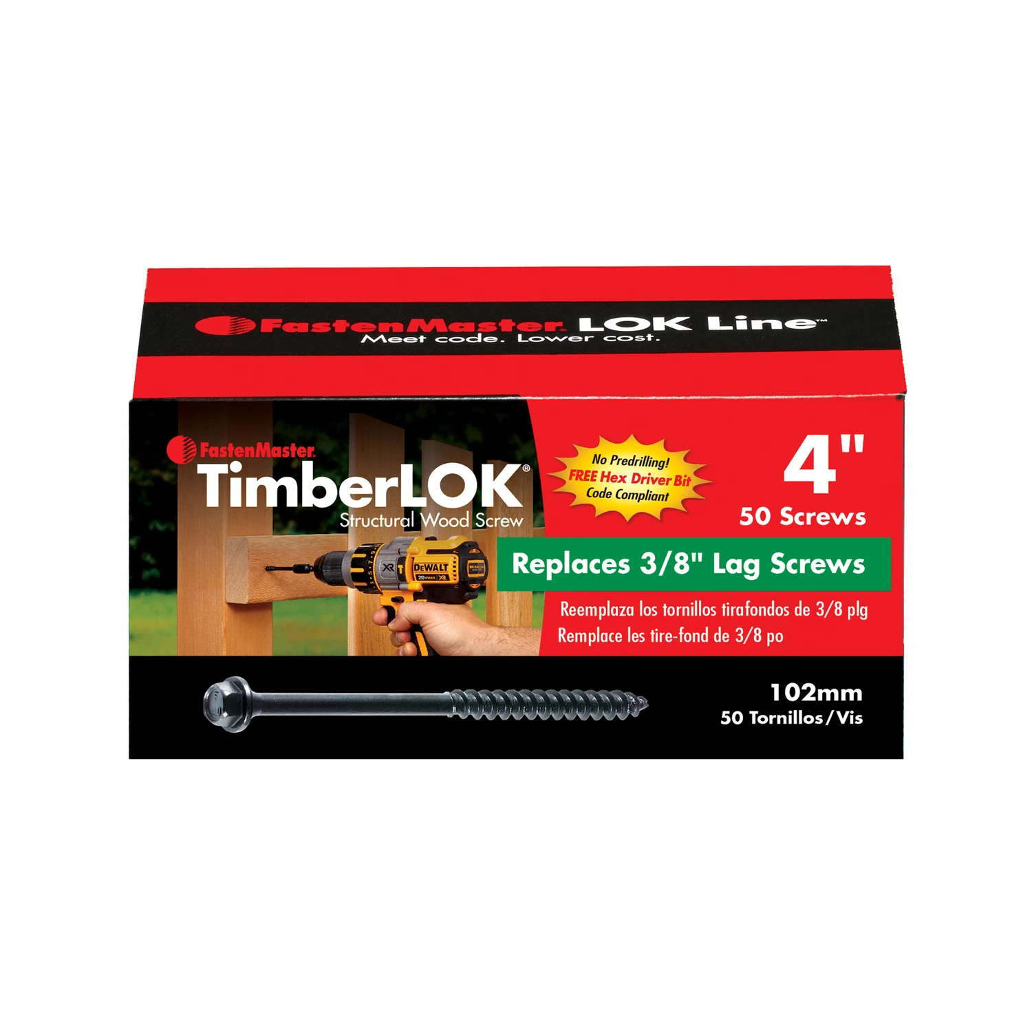 Timberlok Wood Screws, 4 In., 50-Pk.