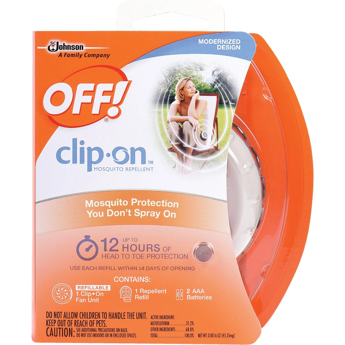 Personal Mosquito Repellent Clip-on Fan, Battery Operated, Model 71703