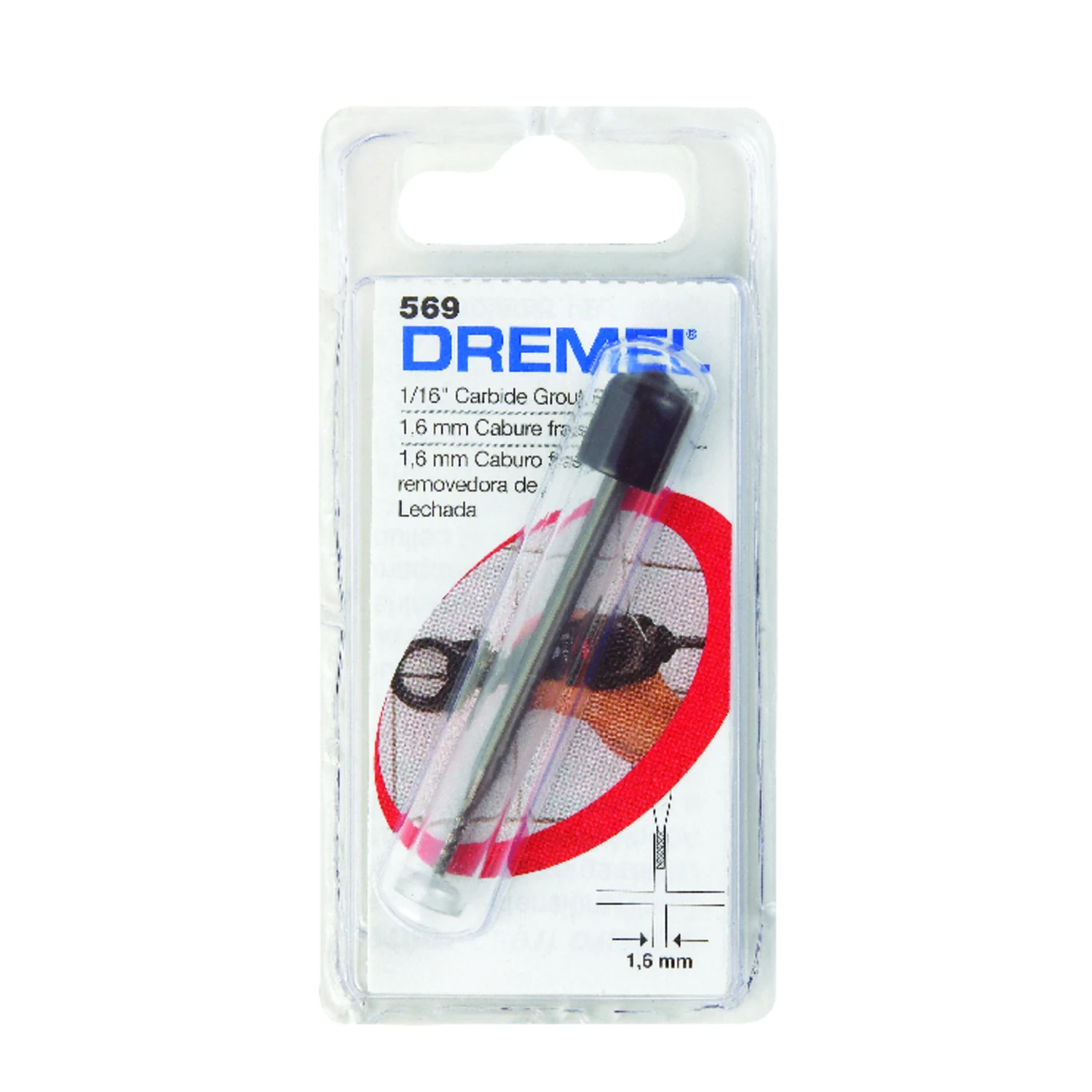 Dremel 1/16 in. X 1-1/2 in. L High Speed Steel Grout Removal Bit 1 pk