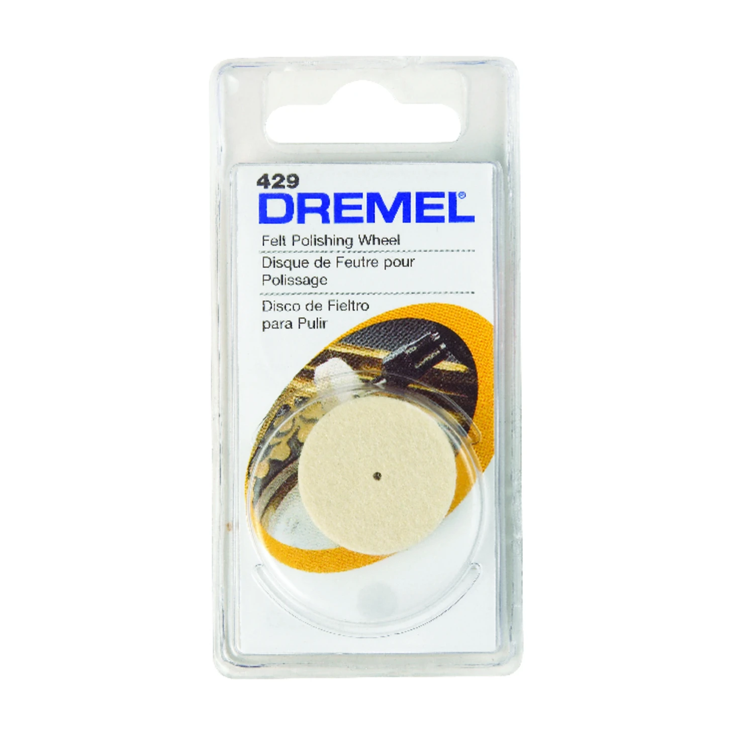 Felt Polishing Wheel, 1 In. Diameter
