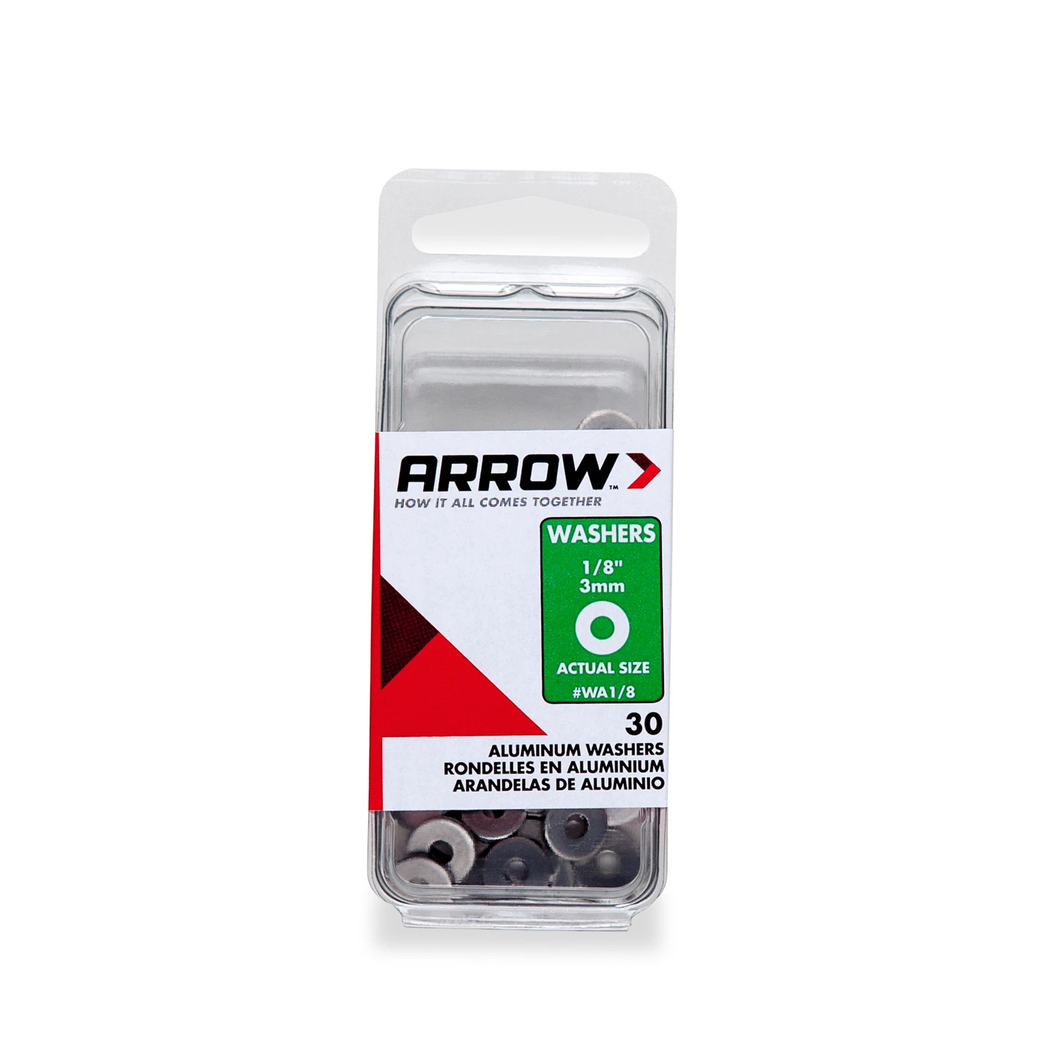 Washers, Aluminum, 1/8-In., 30-Ct.