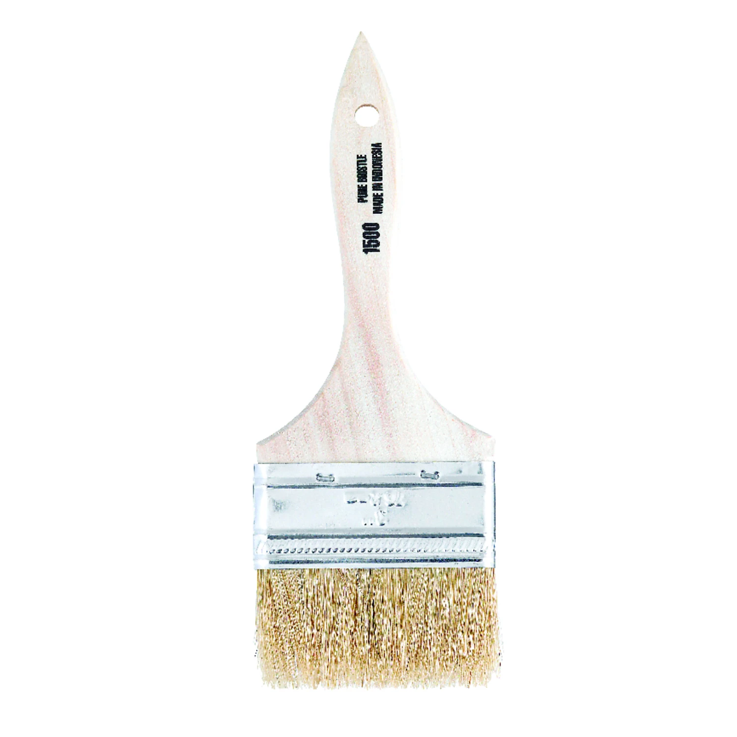 3 In. Flat Chip Brush With White Chinese Bristle And Wood Handle