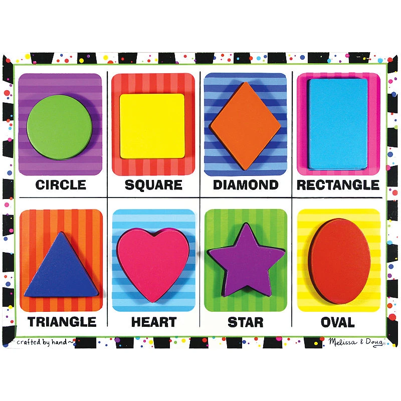 Melissa and Doug Shapes Chunky Puzzle, Multicolor