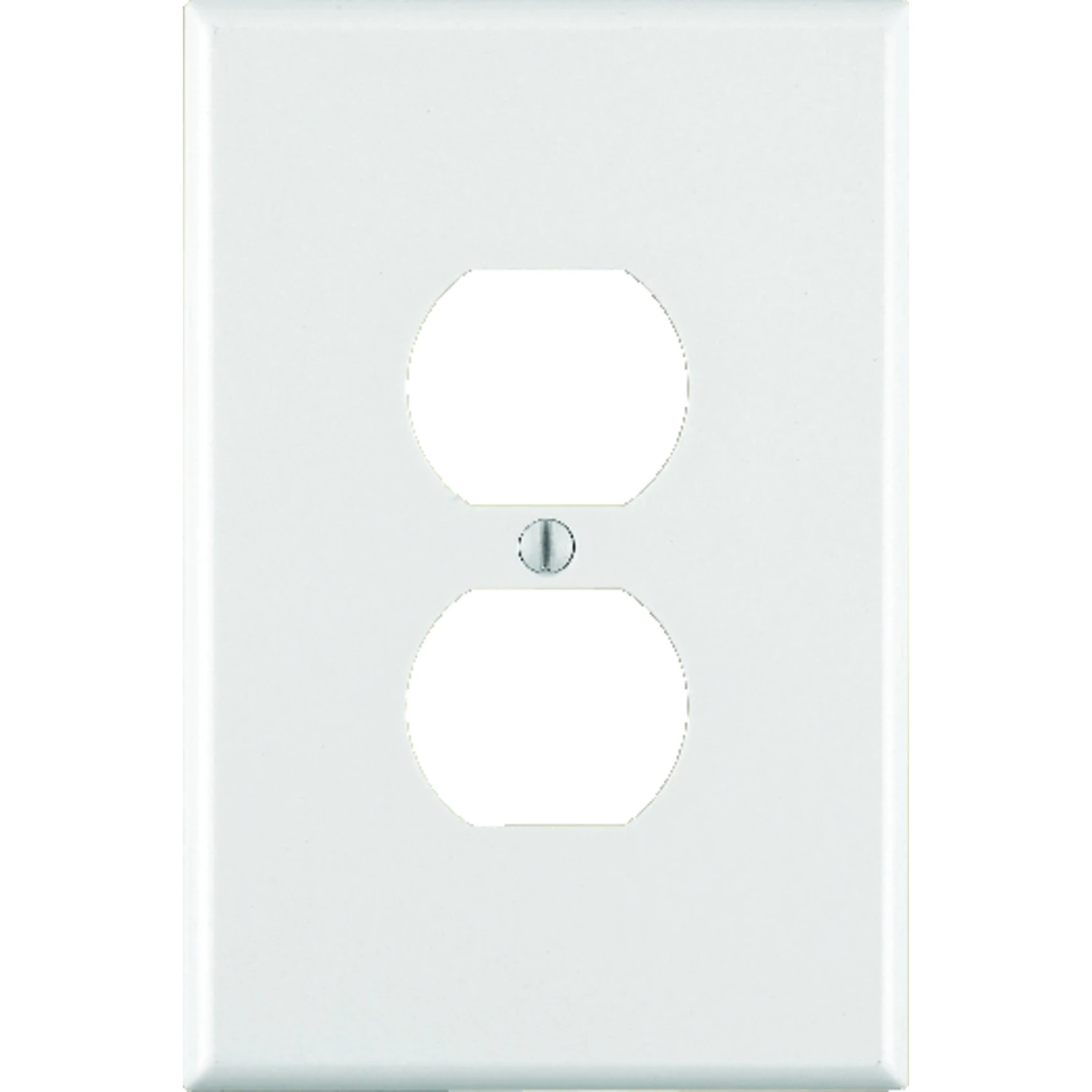Leviton White 1 gang Plastic Duplex Outlet Wall Plate 1 pk