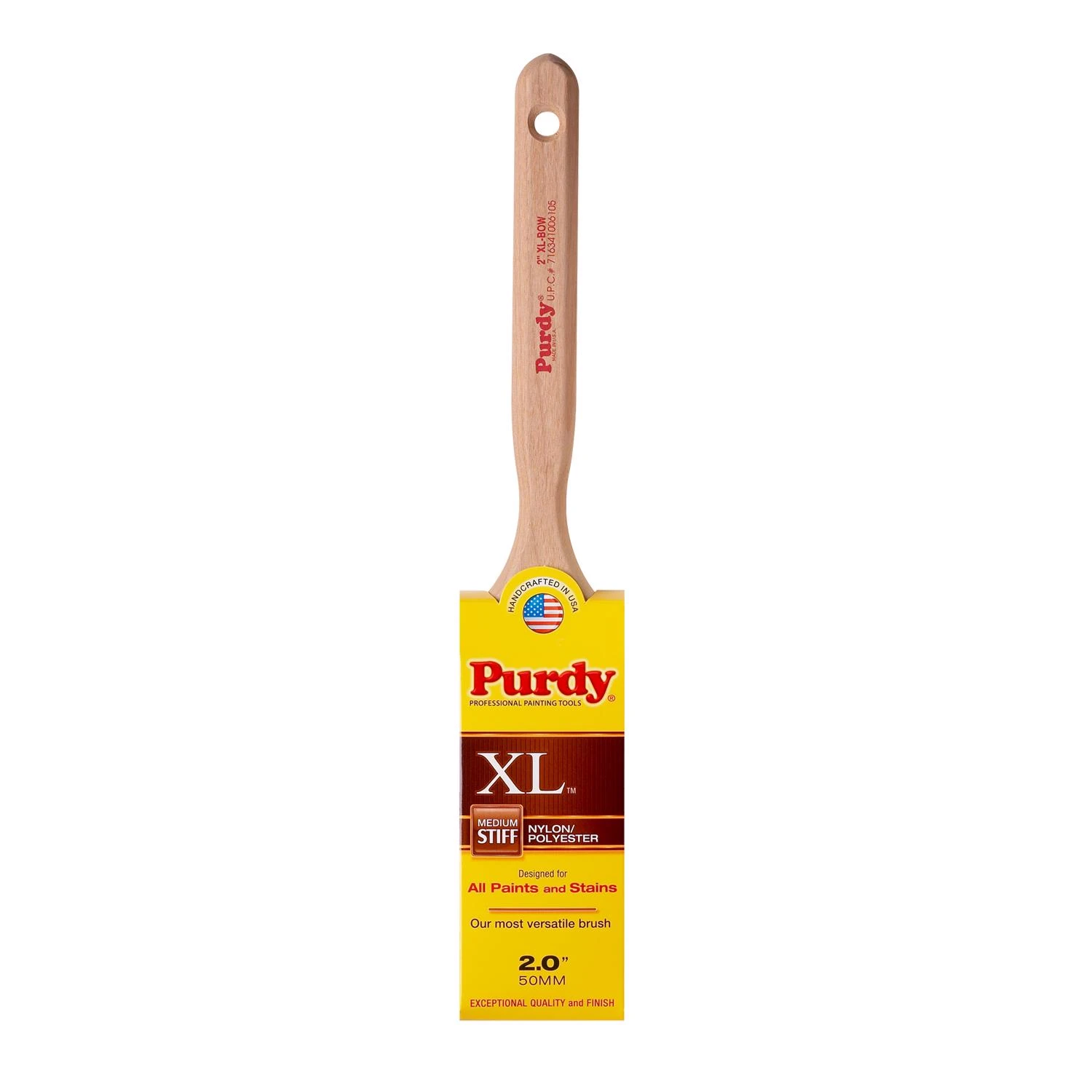 XL-Bow Flat Sash and Trim Paint Brush, 2 Inch Width