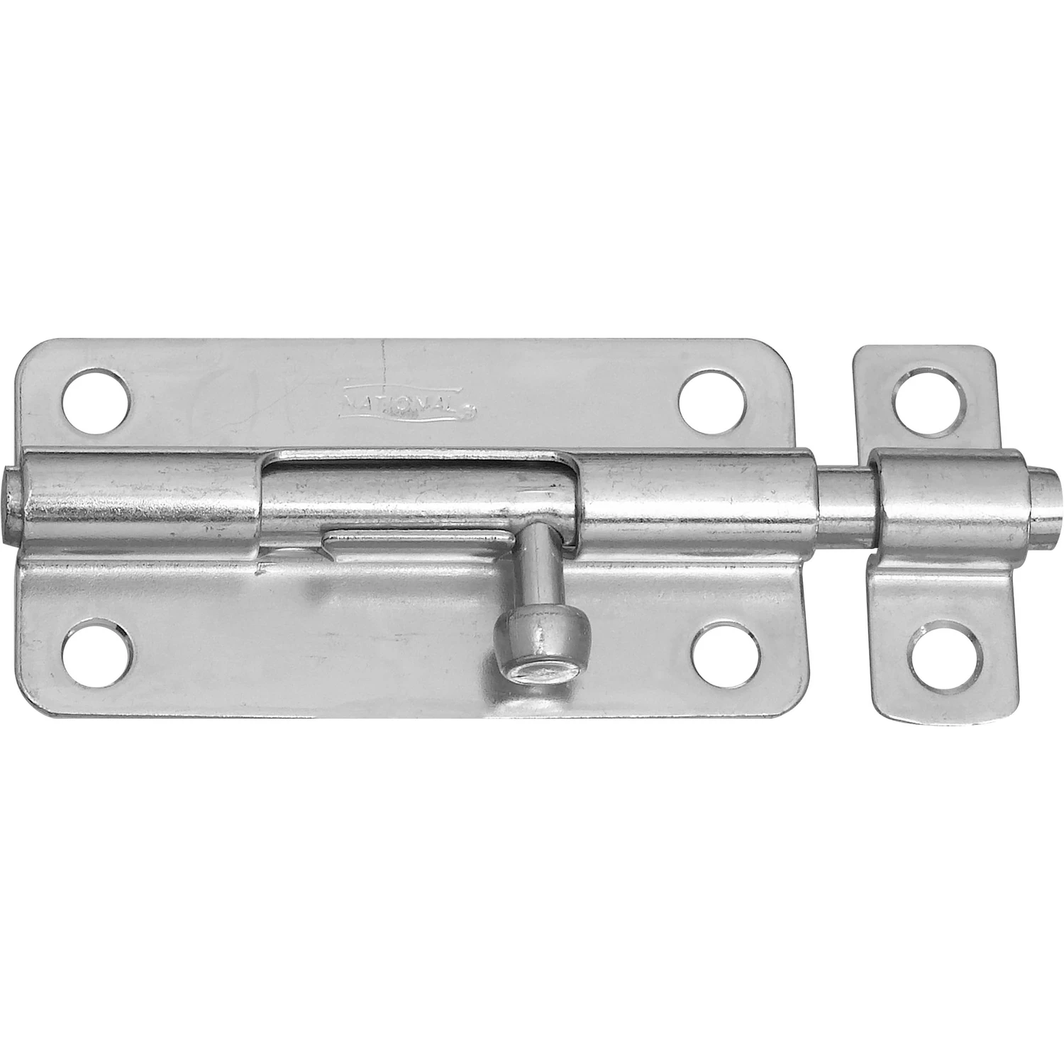 Door Barrel Bolt, Zinc, 4 In.