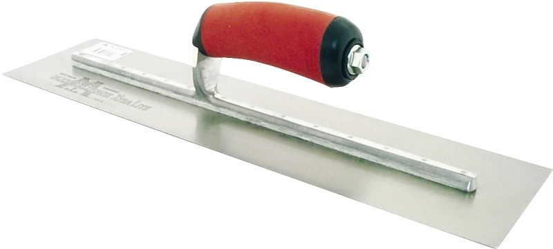 4 In. X 16 In. High Carbon Steel Finishing Trowel With Curved Durasoft Handle