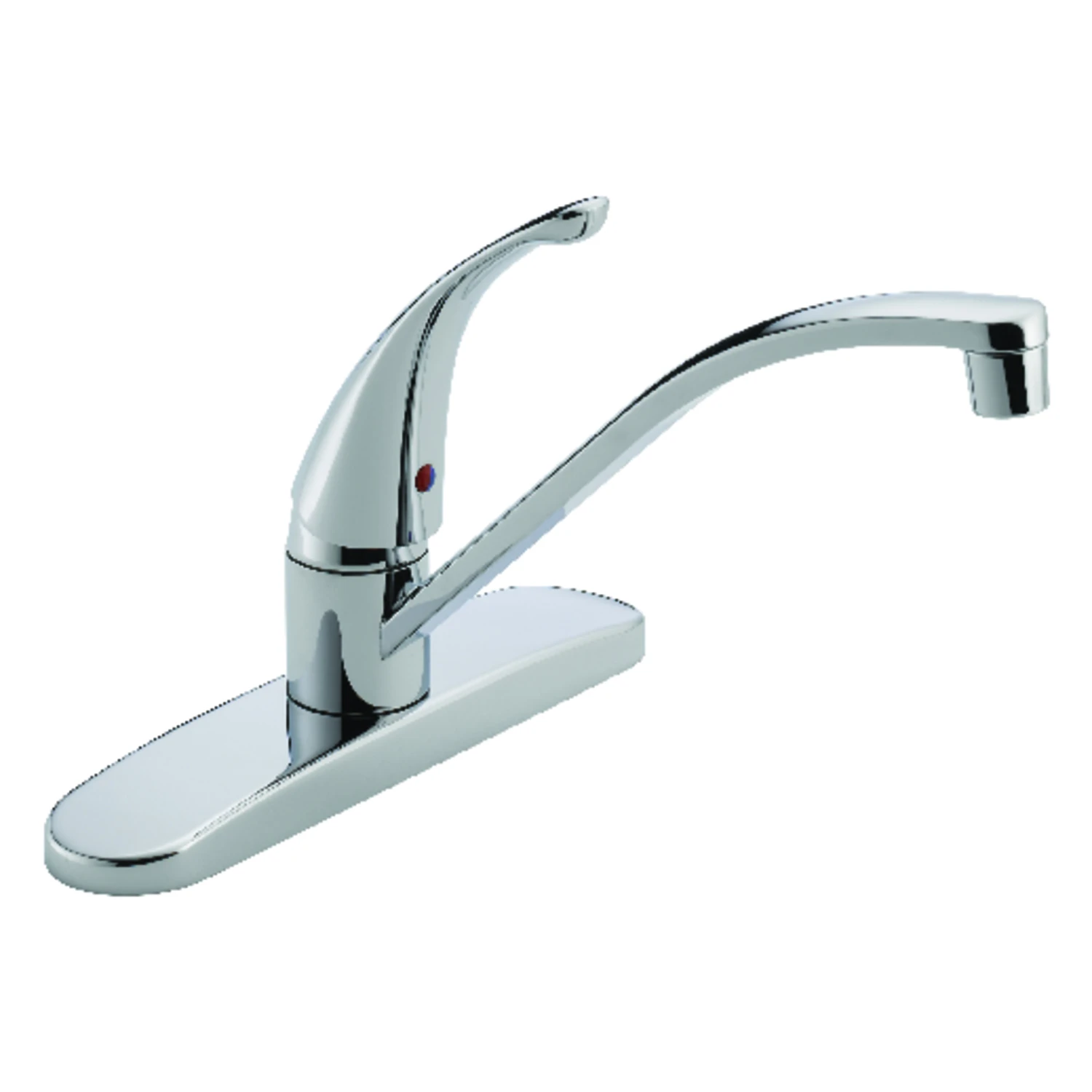 Single-Lever Kitchen Faucet in Chrome Finish for Easy Temperature and Flow Control