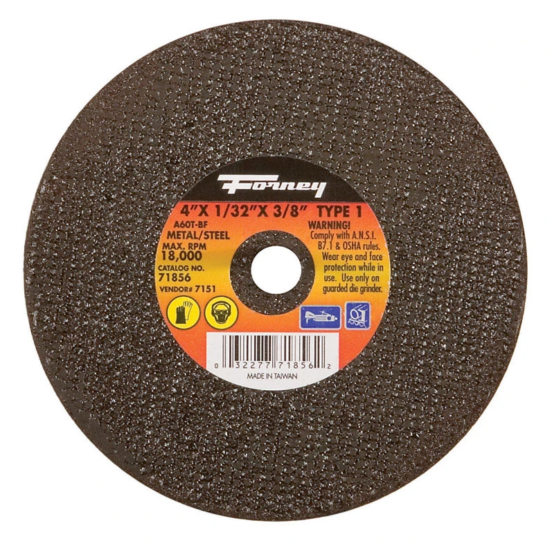 Type 1 Cutting Wheel, 4 Inch Diameter by 1/32 Inch Thickness