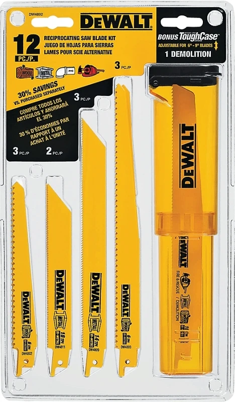 12-Pc. Reciprocating Blade Set + Case