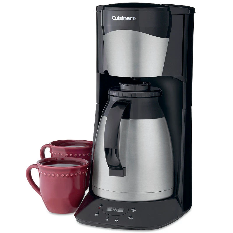 Dtc-975bkn 12-cup Programmable Thermal Coffee Maker In Black/silver