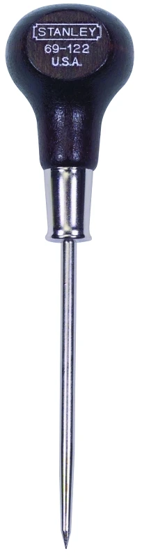 Wood-Handled Scratch Awl with Durable Steel Point for Marking and Scribing