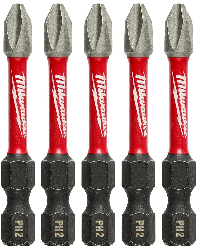 Milwaukee SHOCKWAVE #2 Phillips 2 In. Power Impact Screwdriver Bit (5-Pack)