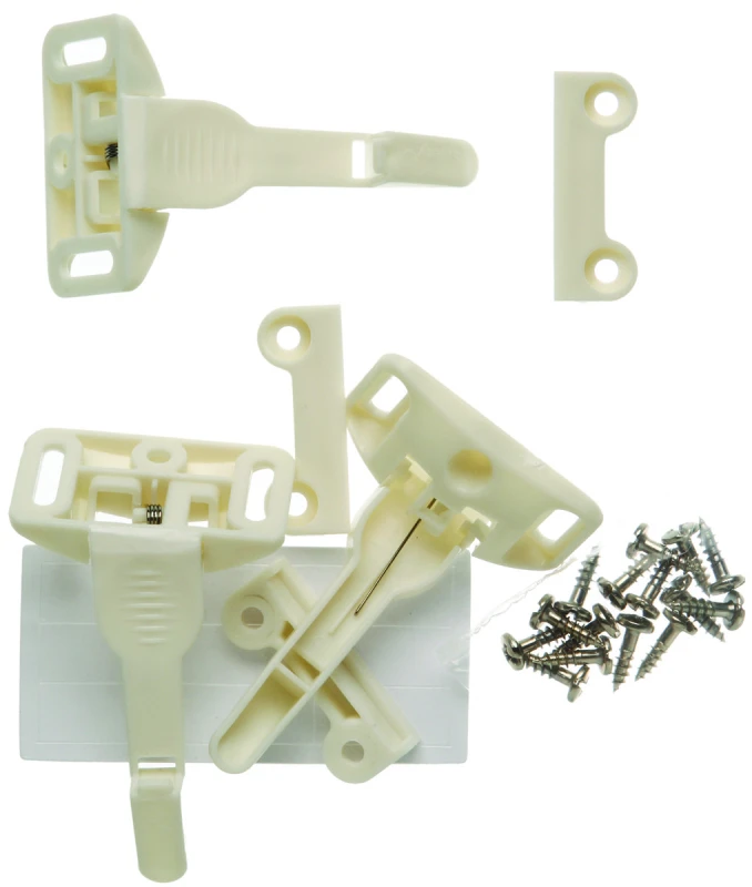 Spring-Loaded Cabinet & Drawer Safety Latch, 10-Pk.