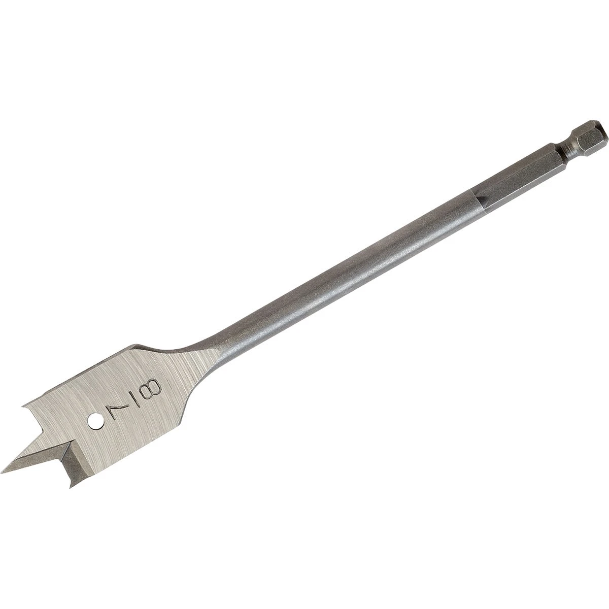 7/8 In. X 6 In. Heat-treated Steel Flat Boring Bit With Quick-change Hex Shank