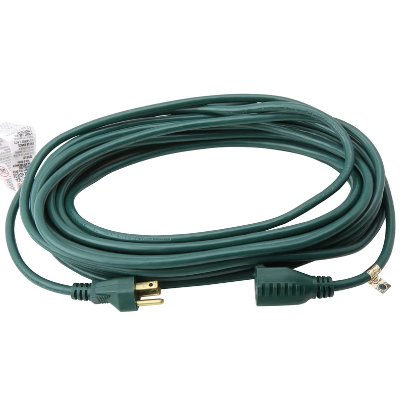 40 Ft. Green Outdoor Extension Cord 16/3 Sjtw For Landscape Use