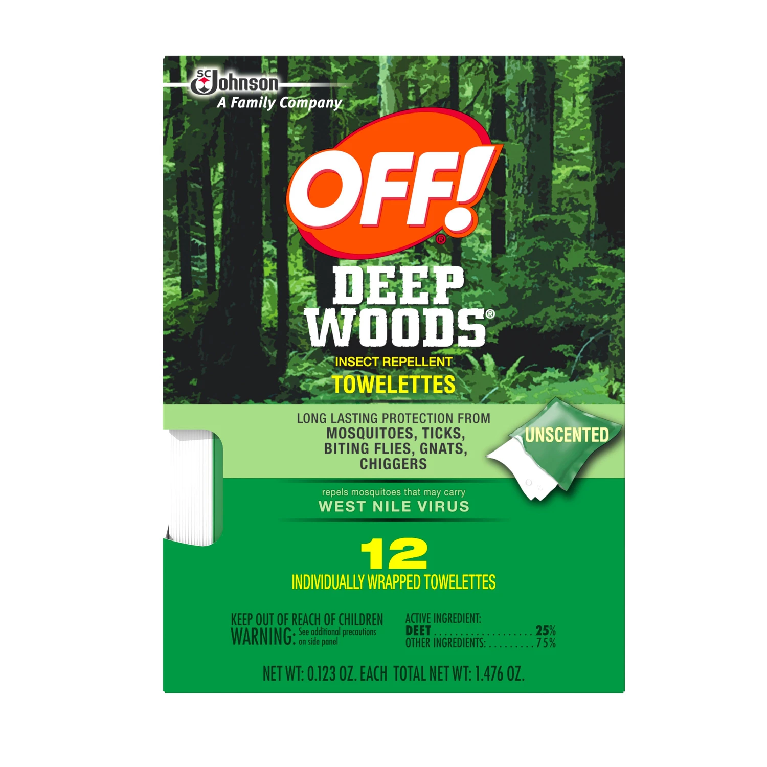 Deep Woods Towelettes, 12-Ct.