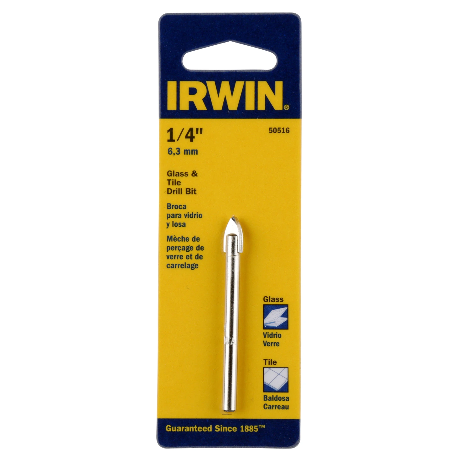 1/4 In. X 6-1/4 In. Carbide Glass & Tile Drill Bit 50516 - 1 Pc