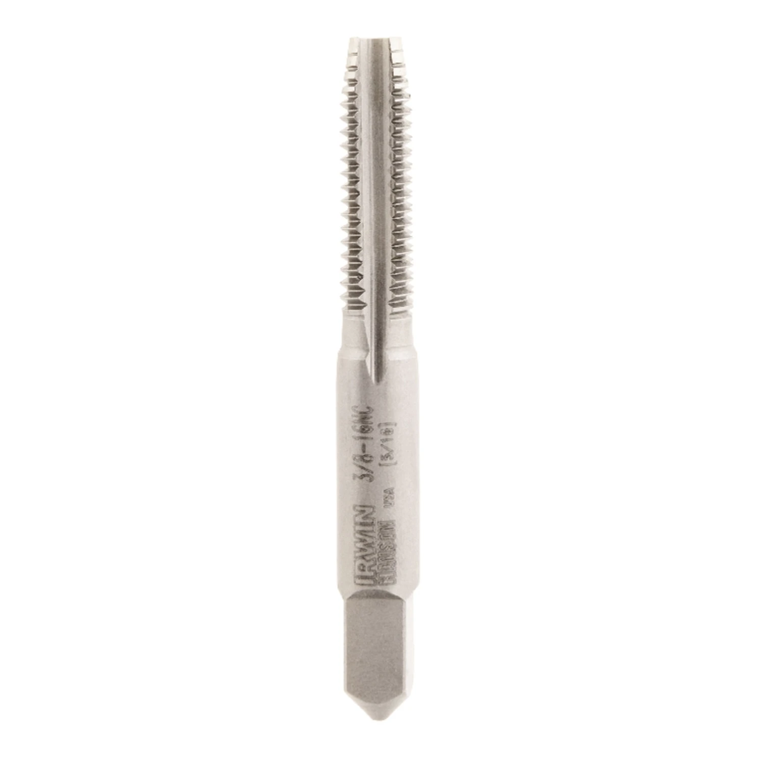 8134 Fractional Tap, 3/8-16 Thread, Plug Tap, 4-flute, High Carbon Steel