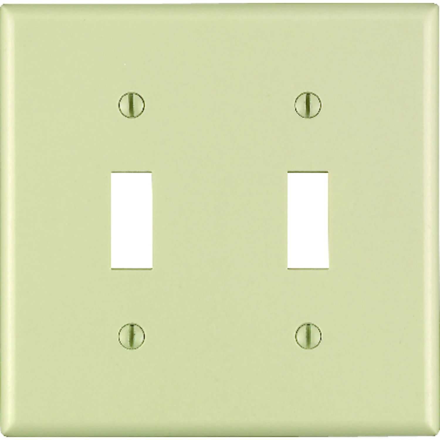 Leviton Ivory 2 gang Plastic Toggle Wall Plate 1 pk