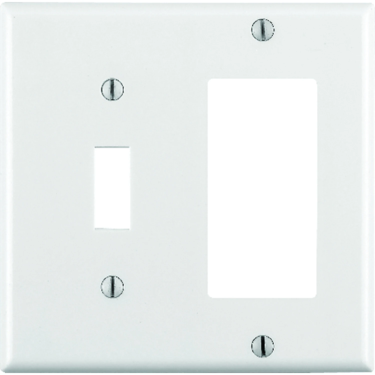 Leviton Decora White 2 gang Thermoset Plastic Decorator/Toggle Wall Plate 1 pk