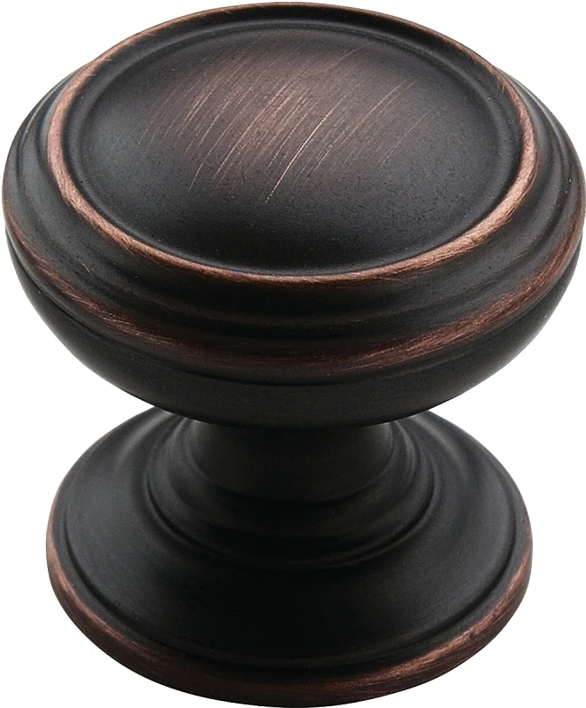 Amerock Revitalize Round Cabinet Knob 1-1/4 in. Dia. 1-1/4 in. Oil Rubbed Bronze 1 pk