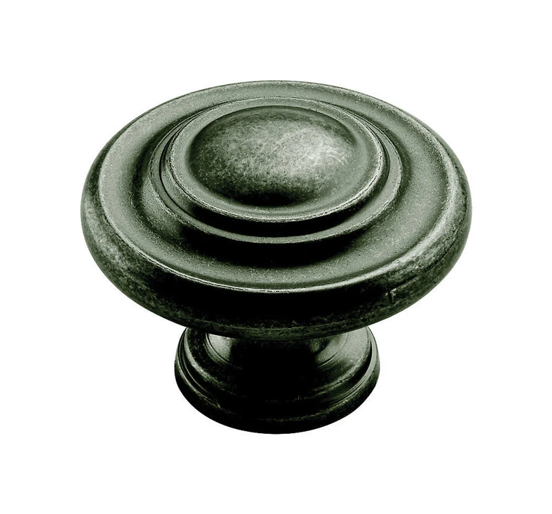 Amerock Inspirations 1.3125 In. Dia. Round Weathered Nickel Cabinet Knob