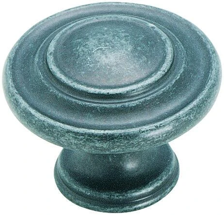 Wrought Iron 3-Ring Cabinet Knob, 1-3/8 In. Round