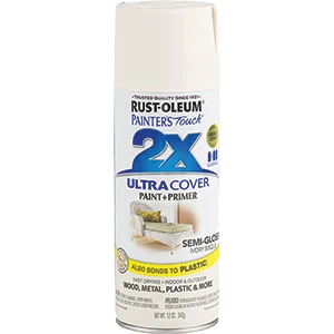 Painter's Touch 2x Ultra Cover 12 Oz. Semi-gloss Spray Paint, Ivory Bisque