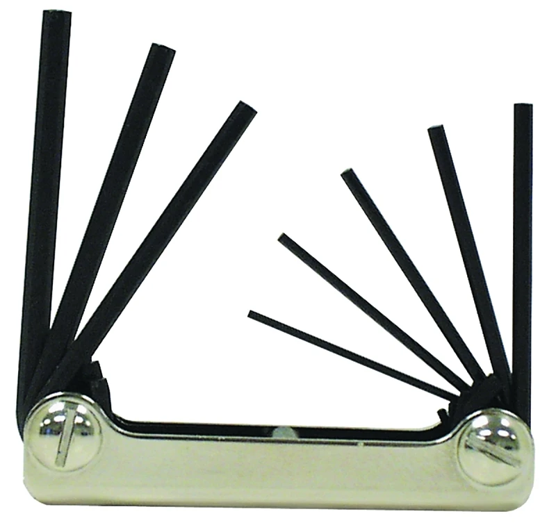 20811 Fold-up Hex Key Set, 8-piece, Sae Sizes 0.050 To 5/32