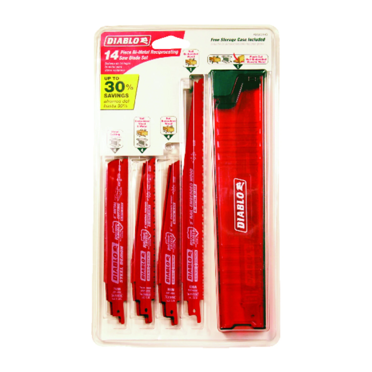 14-piece Demolition Reciprocating Saw Blade Set - Bi-metal, Steel & Demo Demon