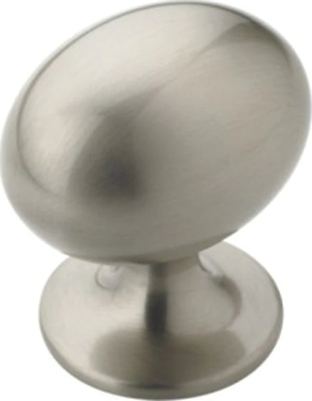 Amerock Allison Oval Cabinet Knob 1-3/8 in. Dia. 1-3/8 in. Satin Nickel 1 pk