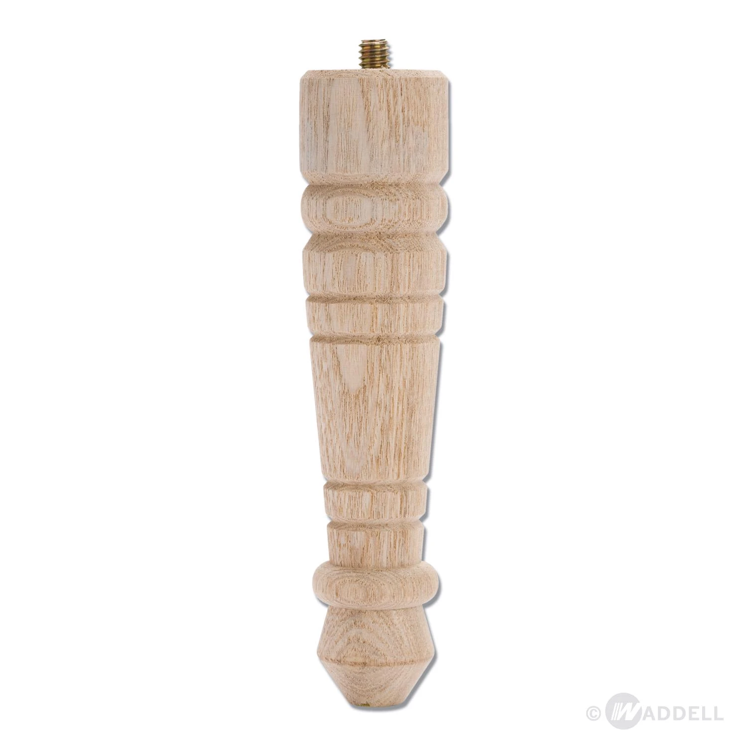 5-3/4 In. Hardwood Early American Table Leg With Pre-installed Hanger Bolt