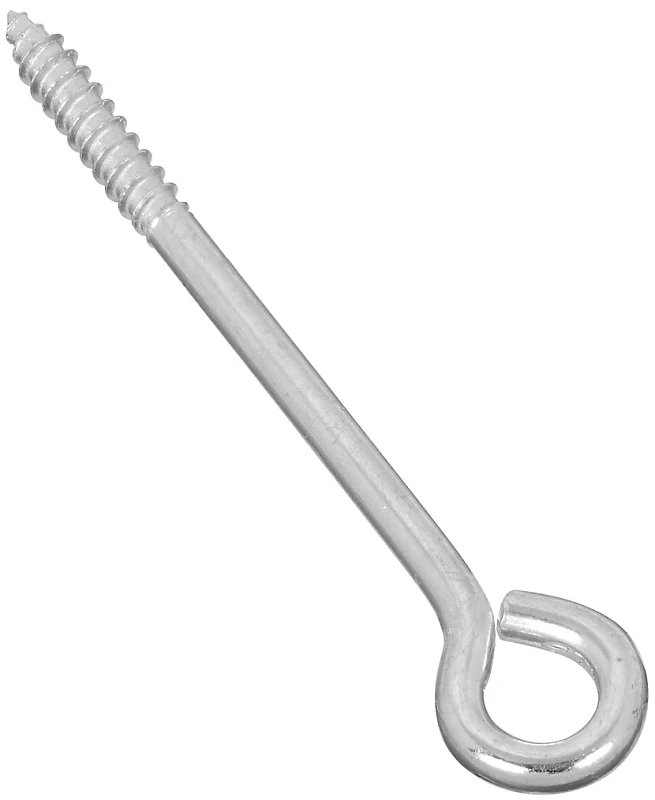 Lag Screw Eye, Zinc, 1/4 x 5 In.