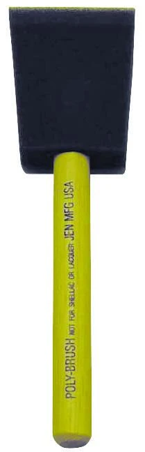 1 Inch Poly Foam Brush With Wood Handle For Paint And Varnish Applications
