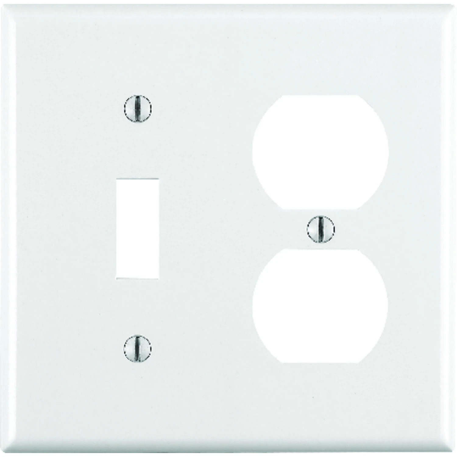 Leviton White 2 gang Thermoset Plastic Duplex/Toggle Wall Plate 1 pk
