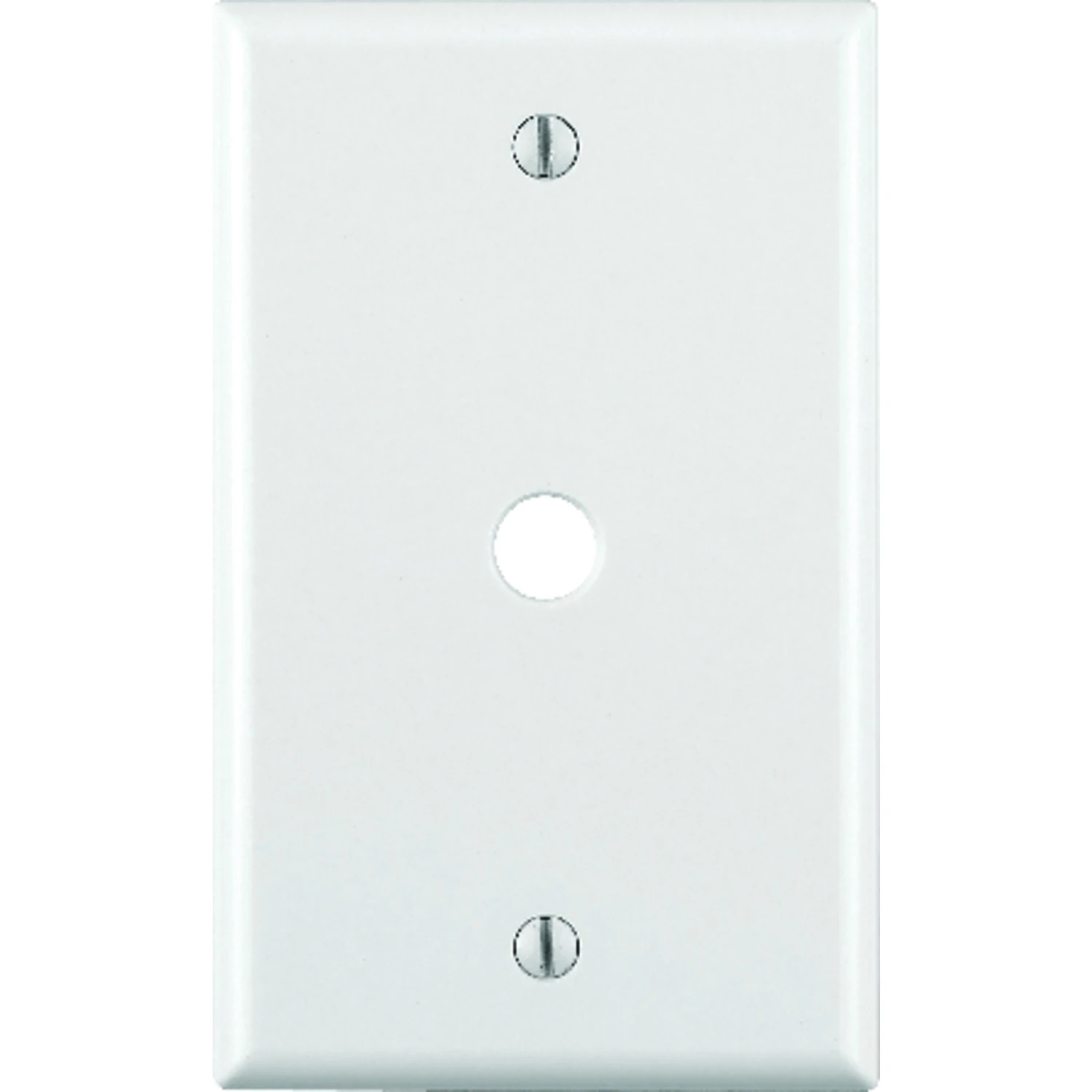 Leviton White 1 gang Thermoset Plastic Cable/Telco Wall Plate 1 pk