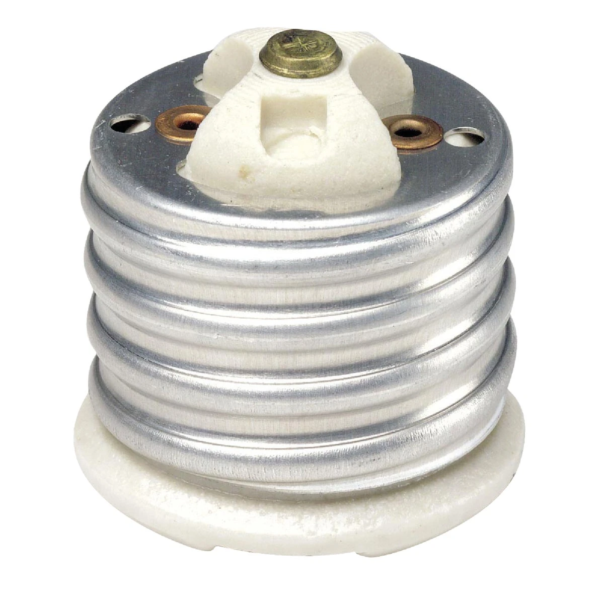 Leviton Aluminum Incandescent Mogul to Medium Base Socket Reducer 1 pk