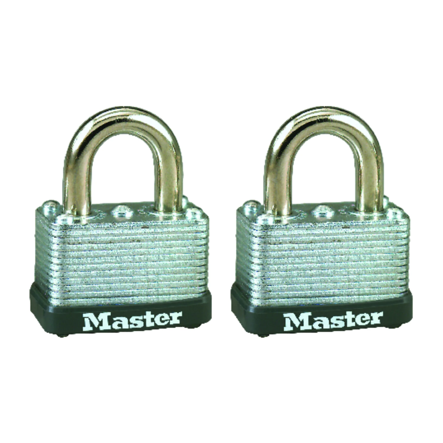 Keyed-Alike Padlock, Laminated Warded Steel, 1-1/2 In., 2-Pack