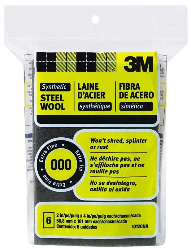 3M #000 Synthetic Steel Wool (6 Pack)