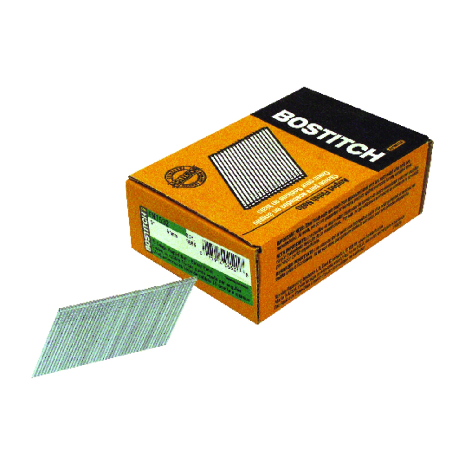 Bostitch 15-Gauge Coated 25 Degree FN-Style Angled Finish Nail, 2 In. (3655 Ct.)