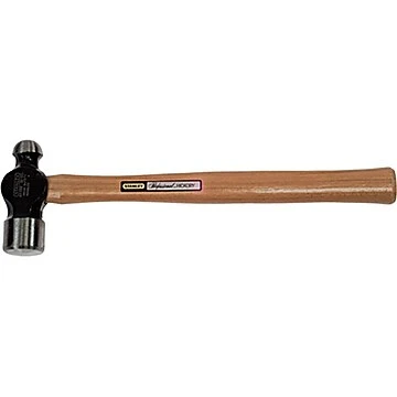 24 Ounce Ball Pein Hammer with Wood Handle for Metalworking and General Use