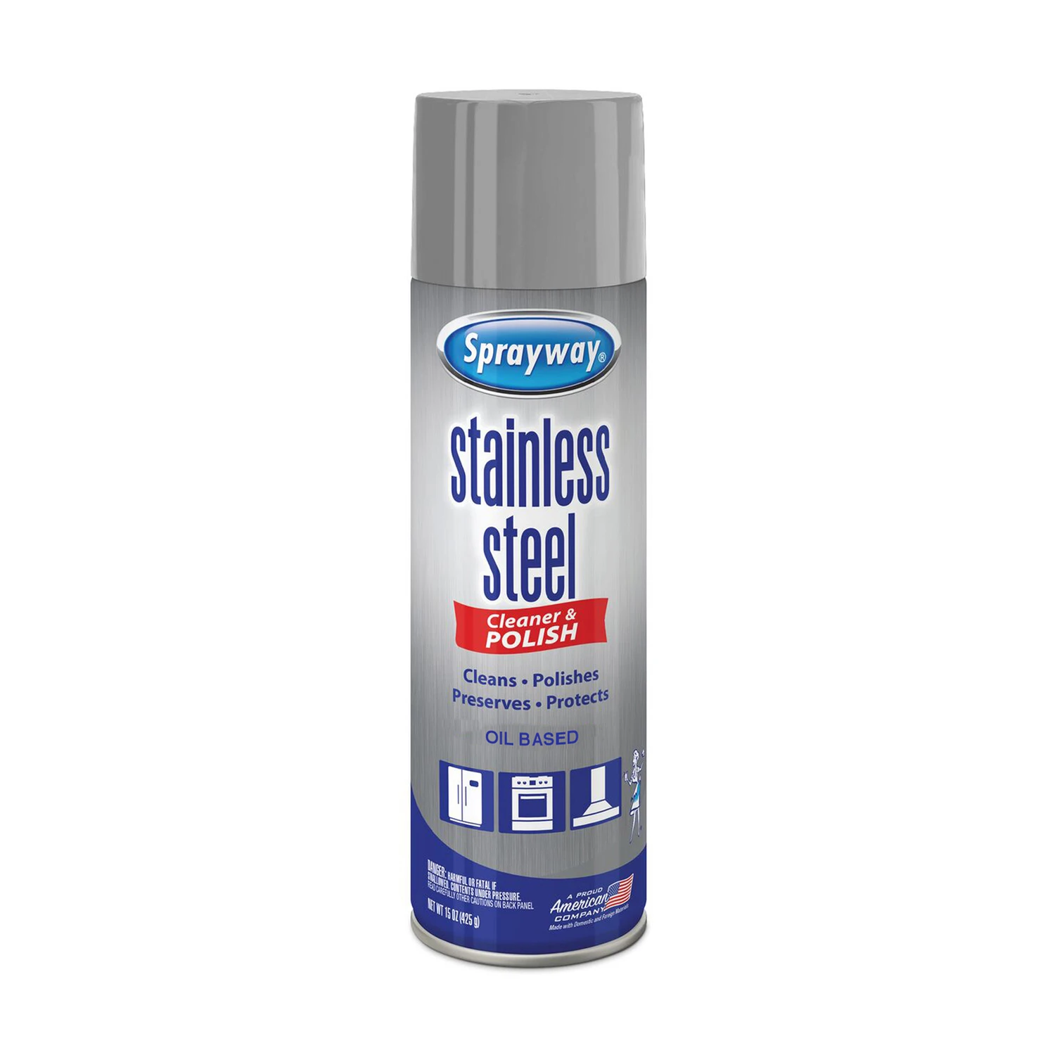Stainless Steel Cleaner & Polish 15 Oz Aerosol Can, Model Sw841r, Fresh Clean Scent