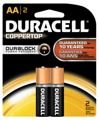 Duracell CopperTop AA Alkaline Battery (2-Pack)